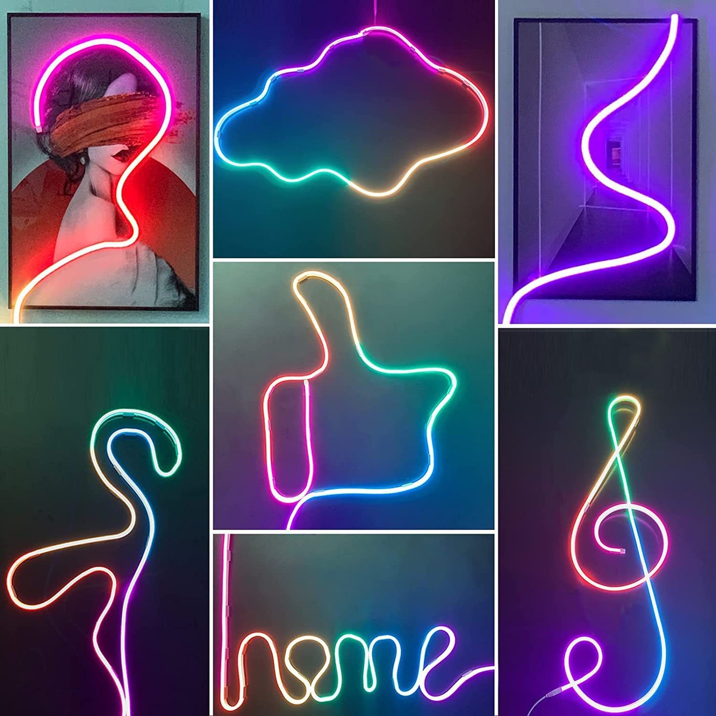 Graffiti Intelligent Music Atmosphere RGB Waterproof LED Neon Light Suit