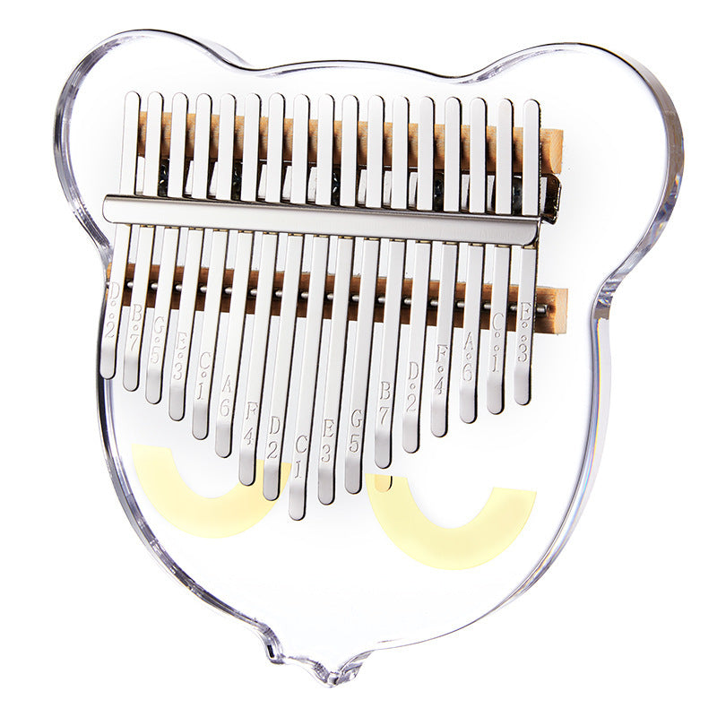 Transparent crystal thumb piano