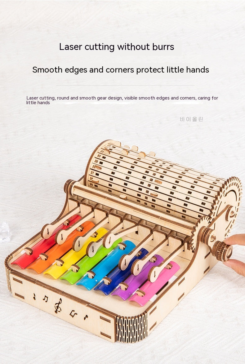 Wooden Children's Early Education Enlightment Hand-shaking Piano Music Strike Toy