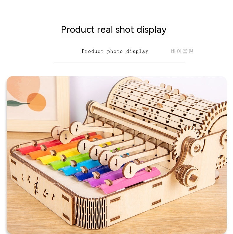 Wooden Children's Early Education Enlightment Hand-shaking Piano Music Strike Toy
