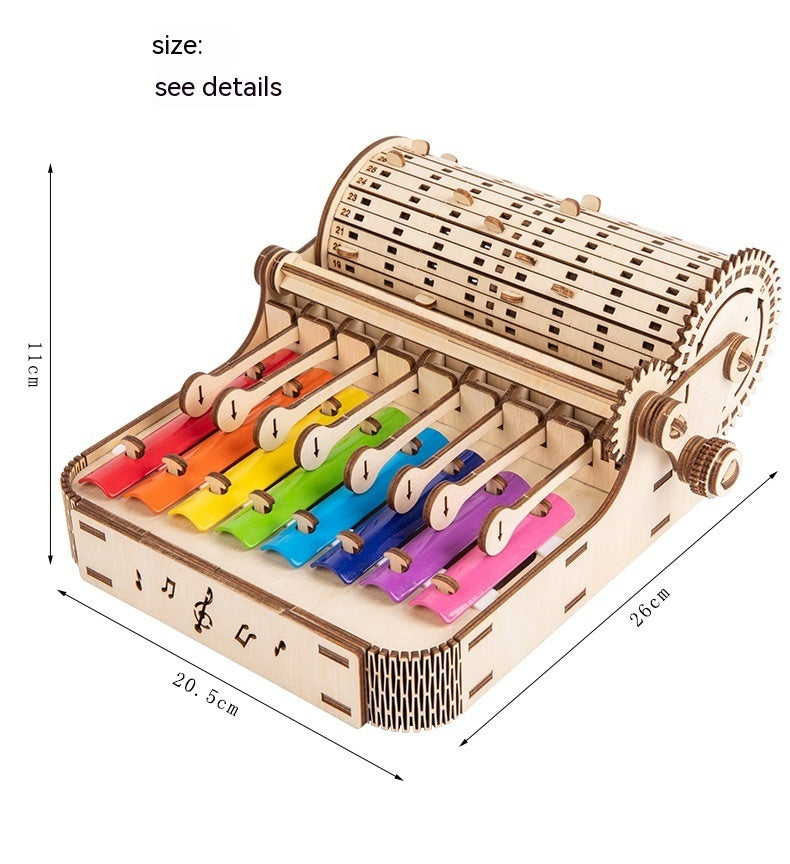 Wooden Children's Early Education Enlightment Hand-shaking Piano Music Strike Toy
