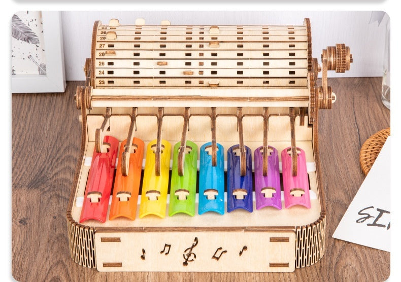 Wooden Children's Early Education Enlightment Hand-shaking Piano Music Strike Toy