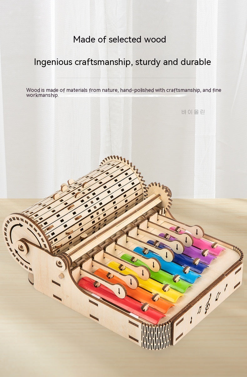 Wooden Children's Early Education Enlightment Hand-shaking Piano Music Strike Toy