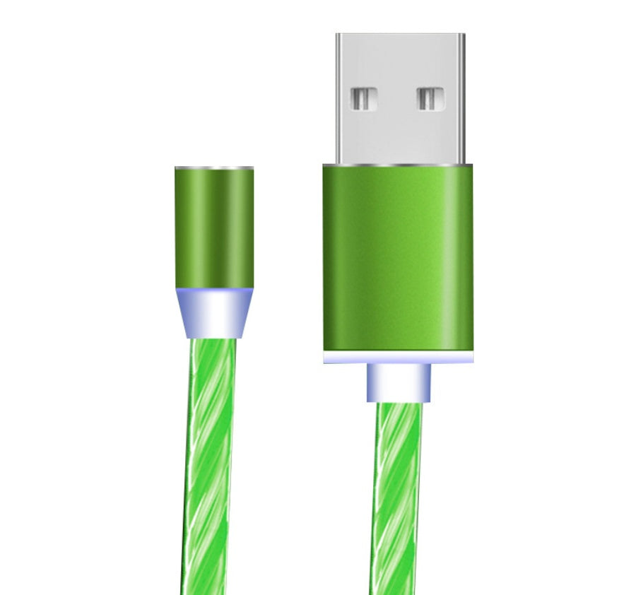 Magnetic Flowing Light Cable Charger Type C, Compatible with Apple iPhone Android