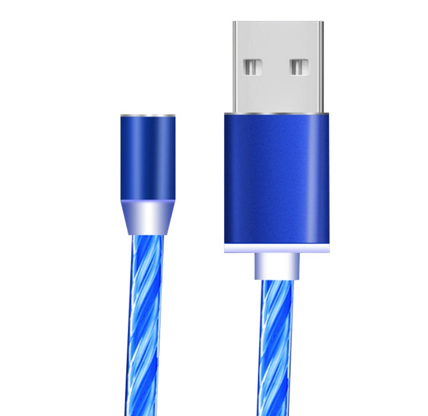 Magnetic Flowing Light Cable Charger Type C, Compatible with Apple iPhone Android