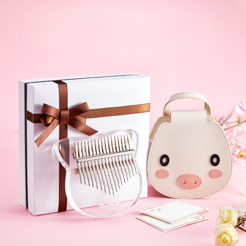 Transparent crystal thumb piano