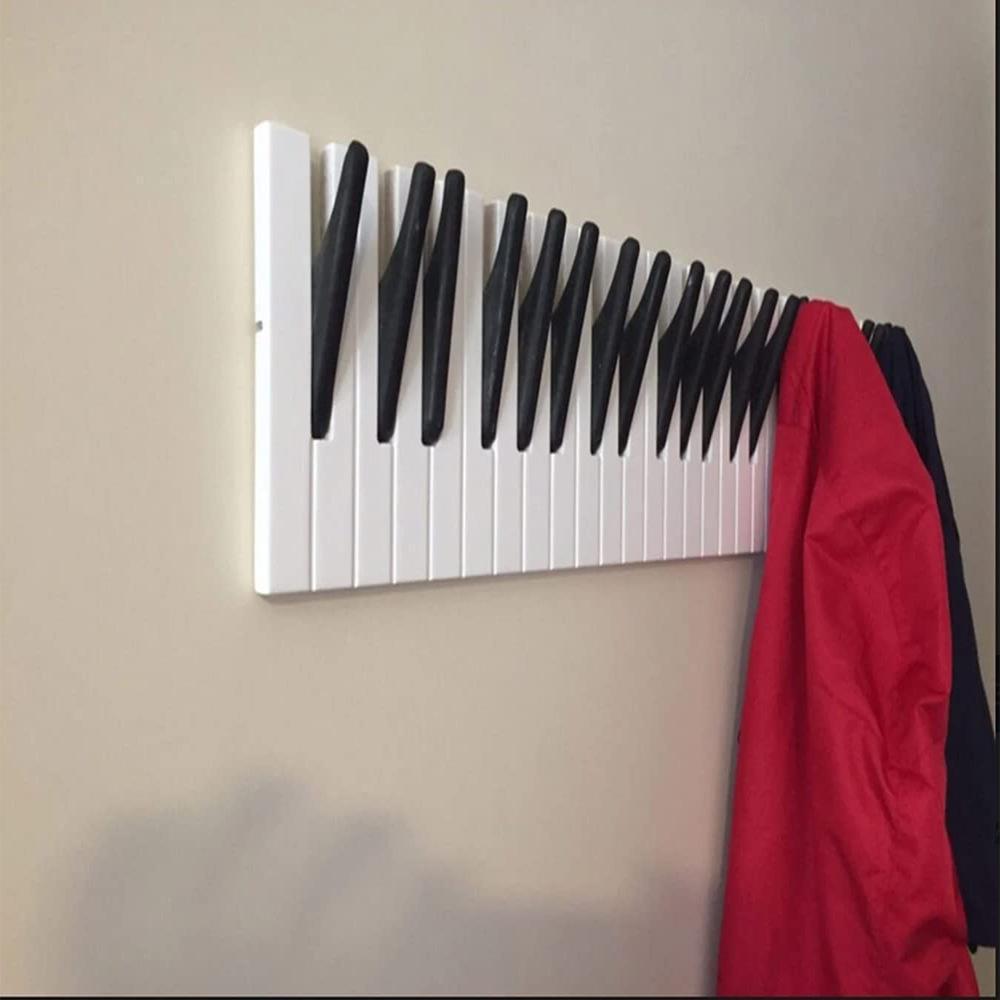 Wooden Piano Keyboard Shape Hook Hanger