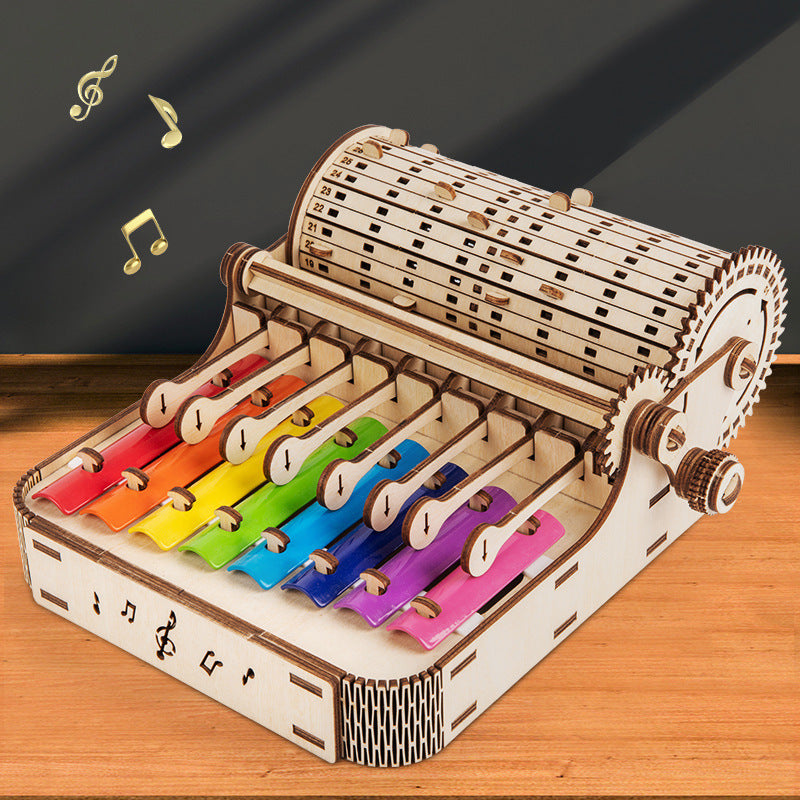 Wooden Children's Early Education Enlightment Hand-shaking Piano Music Strike Toy